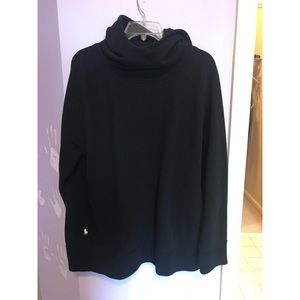 Polo cowl neck hoodie